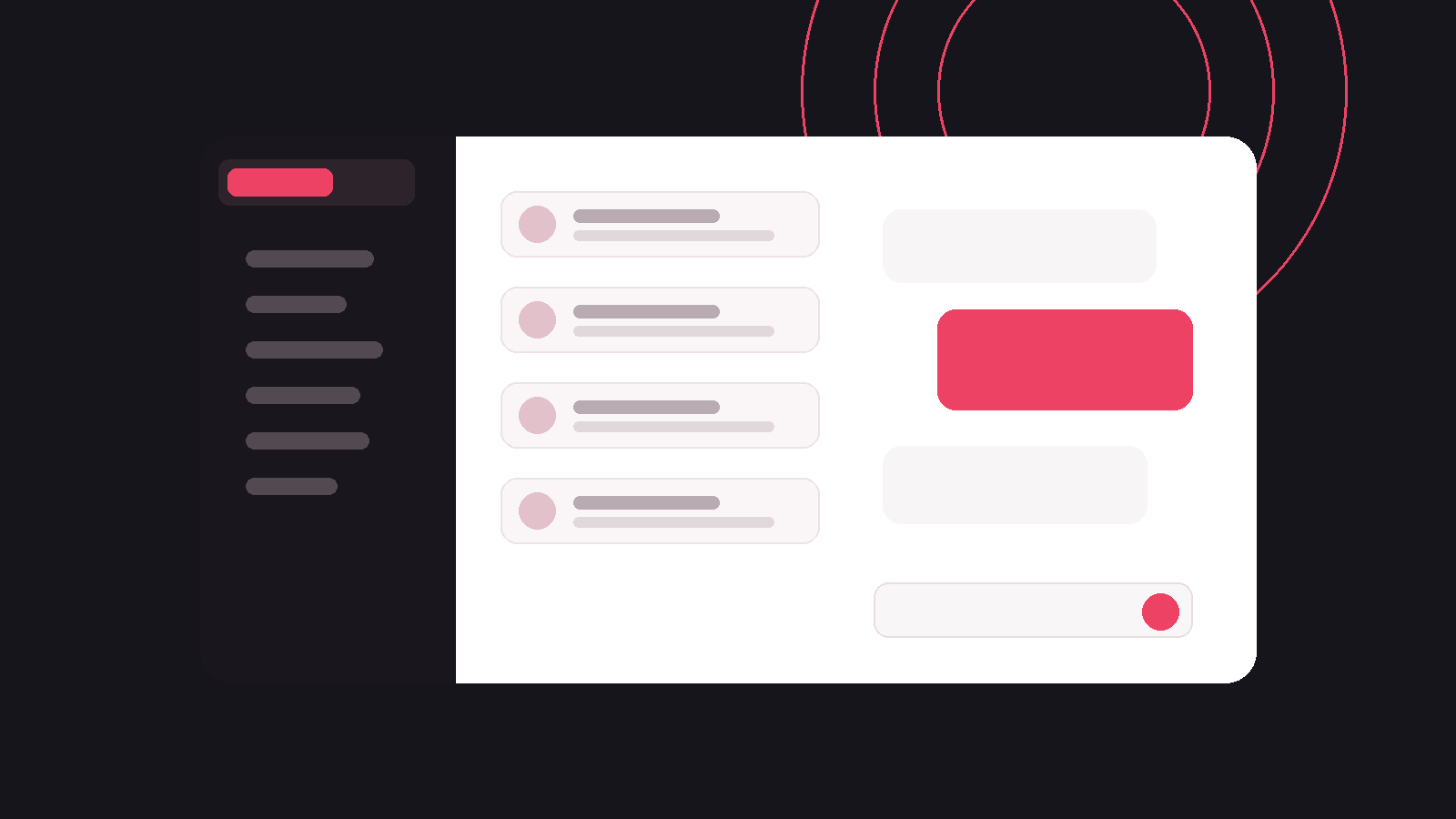 Illustration of a website conversation moving through a shared inbox